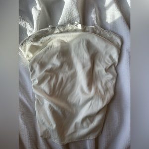 White bow tube top size S/M never worn condition